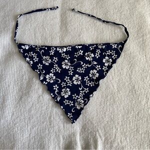 Vintage Navy Floral Triangle Tie Bandana